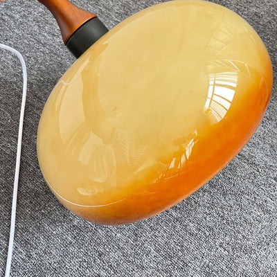 Zeitgenössische Einfachheit Oval Glas Schatten 1-Licht Pendelleuchte für Wohnzimmer 