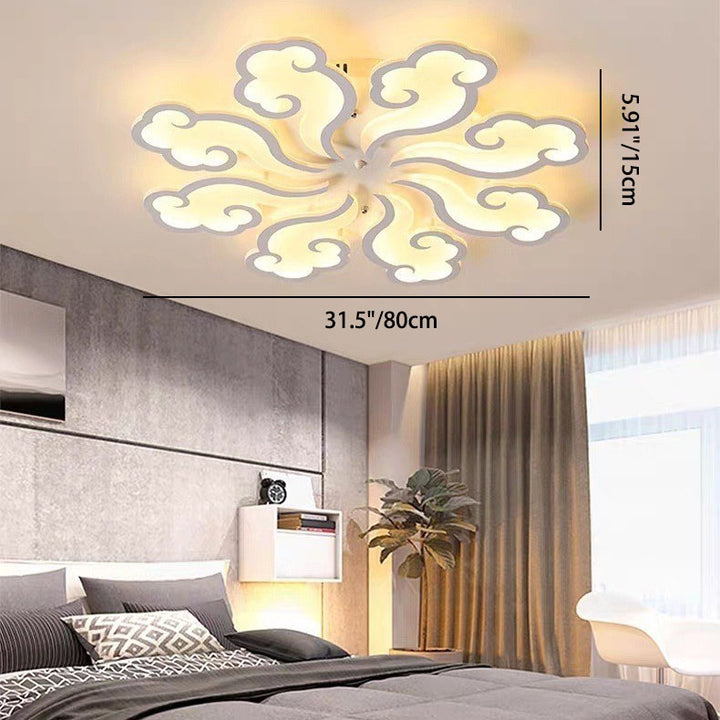 Plafonnier LED Moderne Minimaliste Xiang Yun en Fer et Acrylique pour Salon 