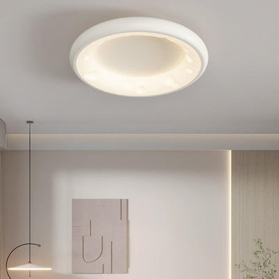 Moderne minimalistische Käsecreme Acryl Eisen LED Unterputz Deckenleuchte für Schlafzimmer 