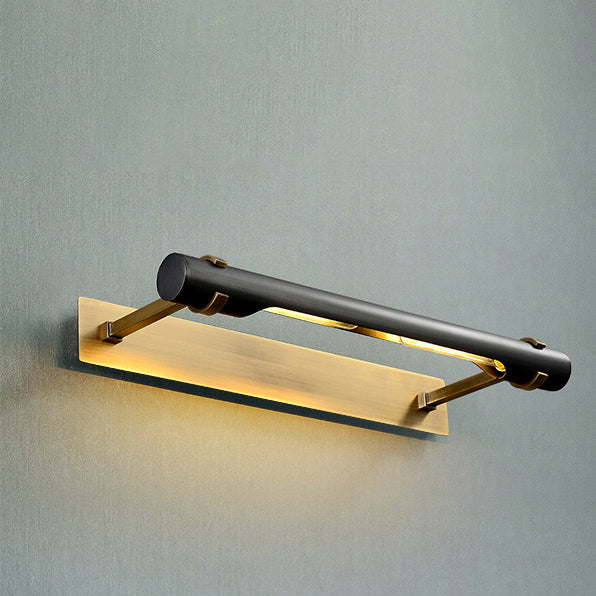 Zeitgenössische Luxus-Antik-Messing-Streifen 2-Licht Spiegel Front Wandleuchte Lampe für Badezimmer 