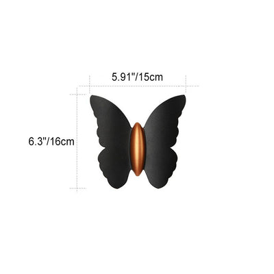 Applique Murale LED Extérieure en Aluminium Étanche Minimaliste Moderne avec Papillon pour Patio Extérieur 