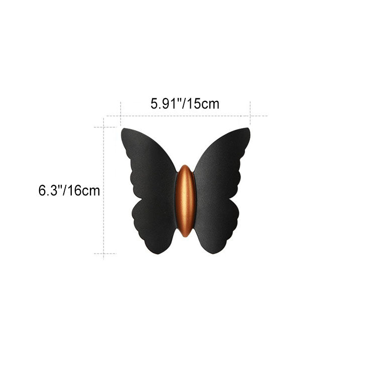 Applique Murale LED Extérieure en Aluminium Étanche Minimaliste Moderne avec Papillon pour Patio Extérieur 