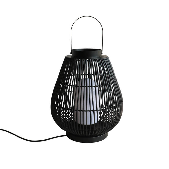 Moderner Outdoor-Rattan-gewebter, käfigförmiger 1-Licht-Außenlandschaftslicht 