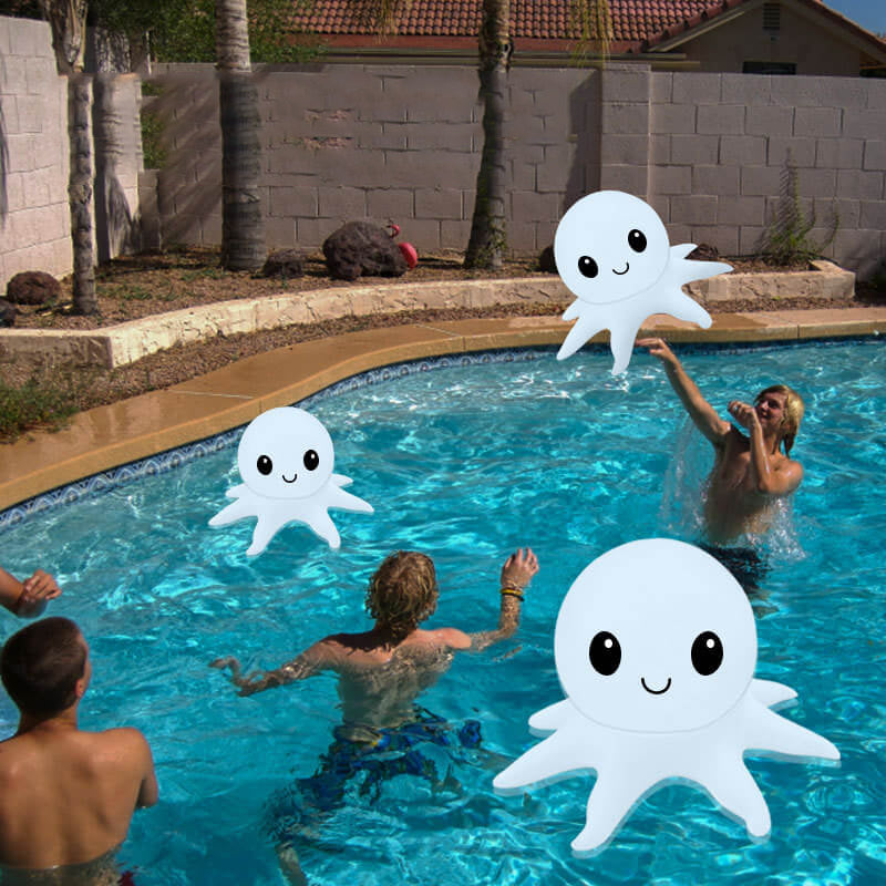 Moderne dekorative Solar-Oktopus Sieben-Farben wasserdichte aufblasbare LED-Außenleuchte 