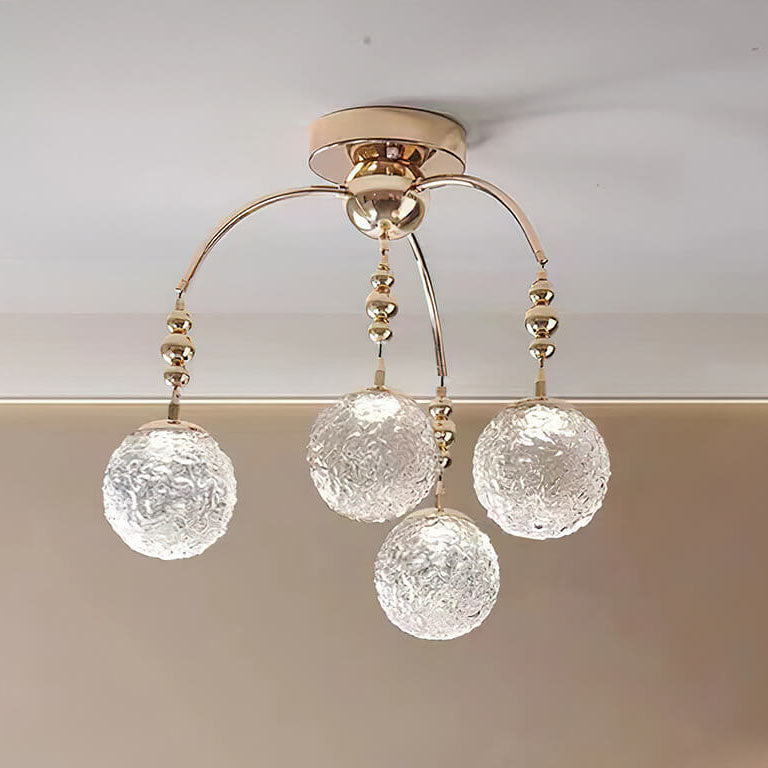 Modern Simplicity Glass Ball 4/7/13-Light Chandelier For Dining Room