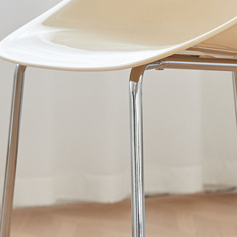 Modern Minimalist Ring Curved Plastic Iron Dining Chair Backrest For Dining Room