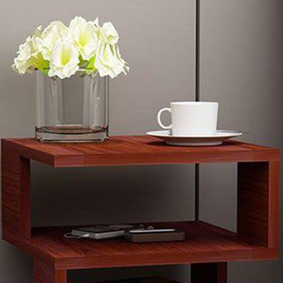 Table d'appoint contemporaine avec plateau carré en cube à 3 niveaux pour chevet 