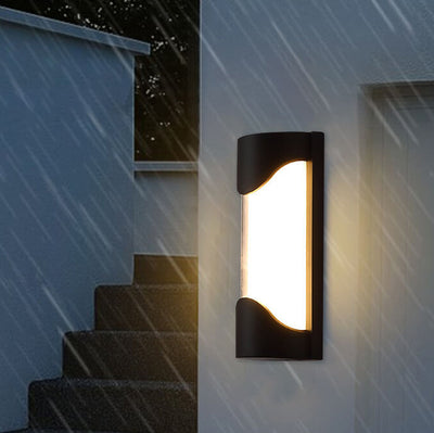 Modern Outdoor Semi-Cylindrical Line Design Aluminum LED Wall Sconce Lamp