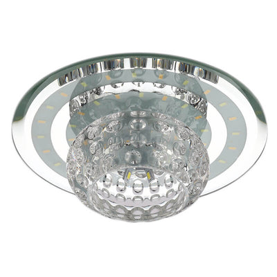 Minimalist Light Luxury Crystal Round Spotlight LED Flush Mount Ceiling Light