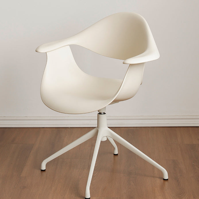 Zeitgenössischer nordischer geometrischer quadratischer PP-Aluminium-Schreibtischstuhl mit Rückenlehne und Armlehne für das Home-Office 
