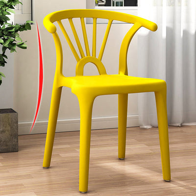 Chaise de salle à manger empilable en plastique Arc scandinave contemporain avec dossier pour salle à manger 