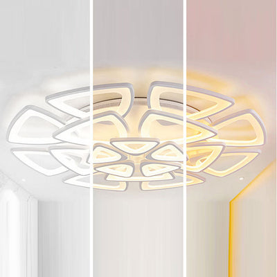 Zeitgenössische kreative Kombination Dreieck Hardware Acryl LED Unterputz Deckenleuchte für Wohnzimmer 