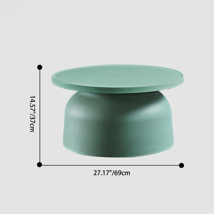 Moderner minimalistischer runder PP-Couchtisch, 1-stufig, für das Wohnzimmer 