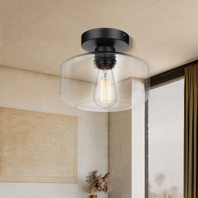 Moderne Cube 1-Light Semi-Flush Mount Beleuchtung 