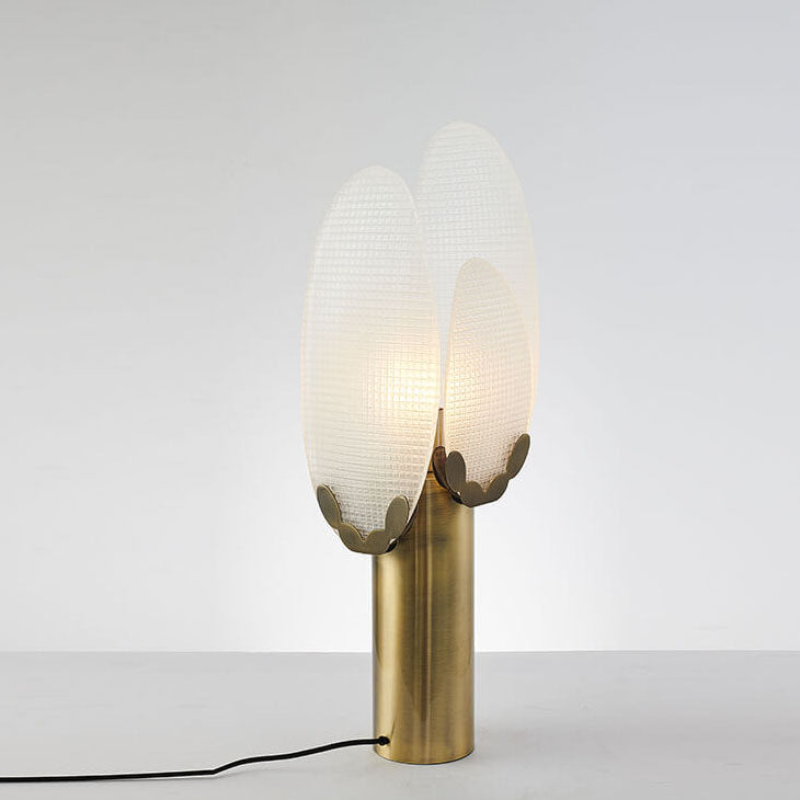 Modern Creative Transparent Oval Glass Sheet Iron Base 1-Light Table Lamp