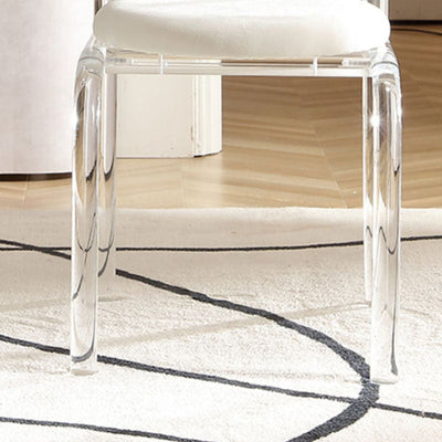 Dossier de chaise de salle à manger en velours acrylique nordique contemporain avec éponge ronde pour salle à manger 
