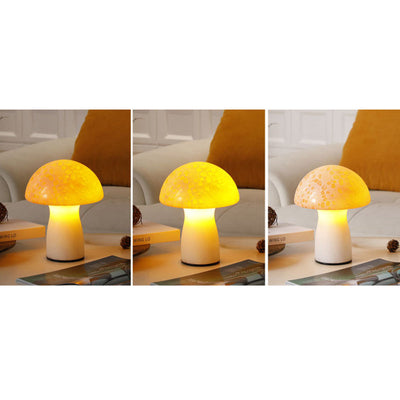 Modern Art Deco Skinny Spotted Mushroom Glass 1-Light Table Lamp For Bedroom