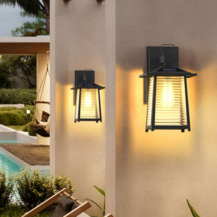 Lampe murale extérieure à une lumière en fer forgé étanche à l&