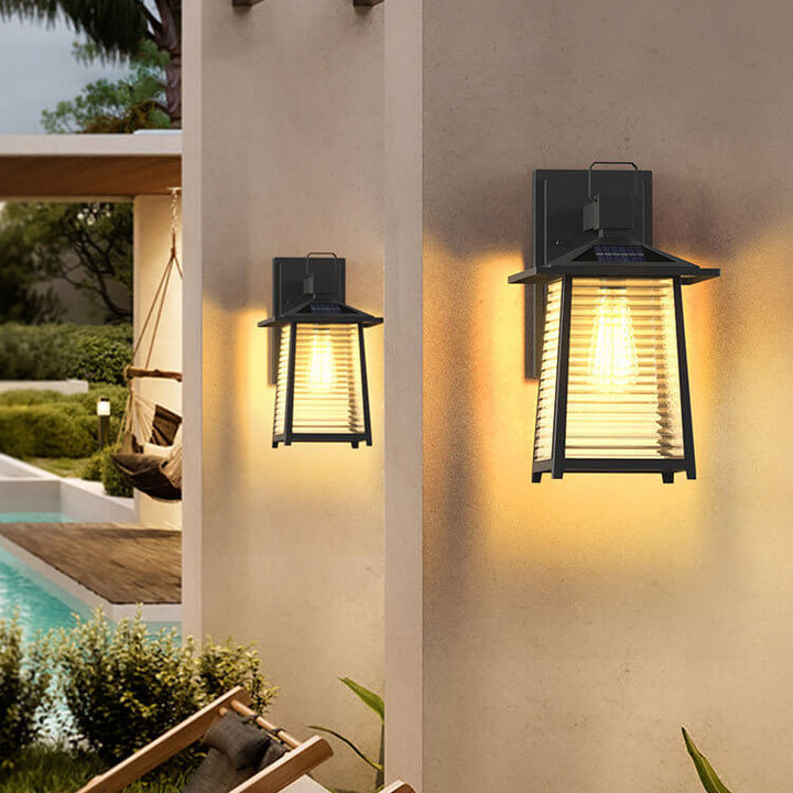 Lampe murale extérieure à une lumière en fer forgé étanche à l&