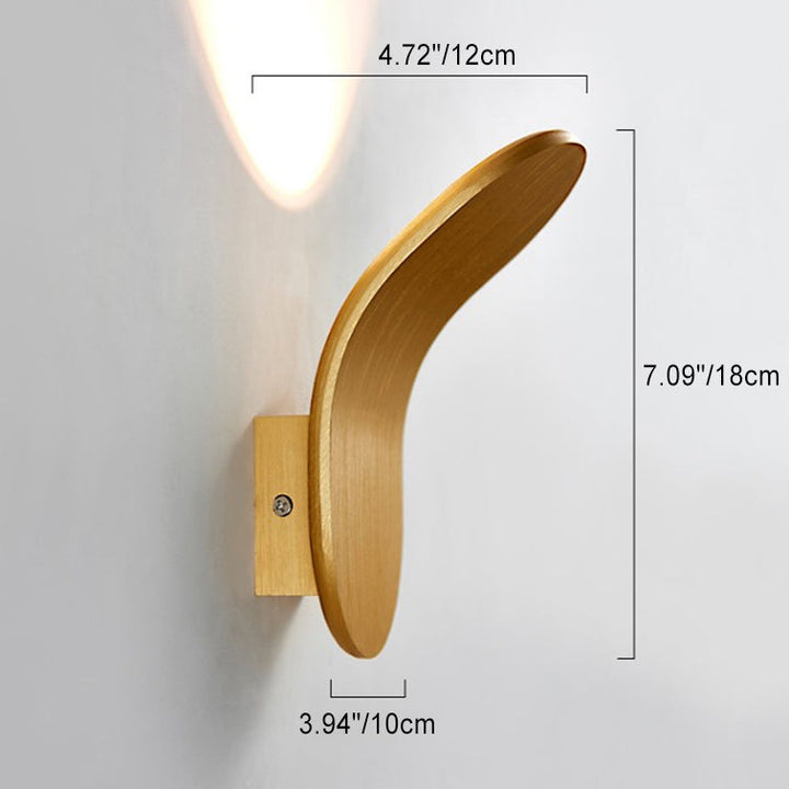 Lámpara de pared LED de arco de aluminio escandinavo contemporáneo para pasillo 