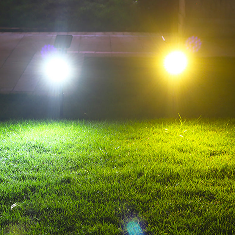 Projecteur LED Solaire Étanche en ABS Industriel Contemporain pour Pelouse avec Piquet pour Patio Extérieur 