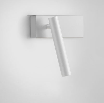 Lámpara Aplique de Pared LED de Cilindro de Ángulo Ajustable Rectangular Minimalista Moderna de Aluminio para Dormitorio 