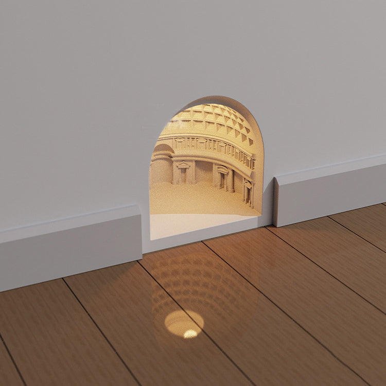 Simplicité Contemporaine Panthéon Plâtre Capteur LED Applique Murale Encastrée Lampe Veilleuse Pour Chambre 