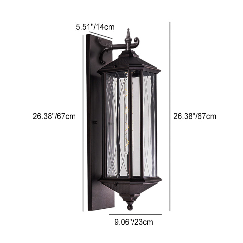 European Wrought Iron Outdoor Waterproof 1-Light Wall Sconce Lamp