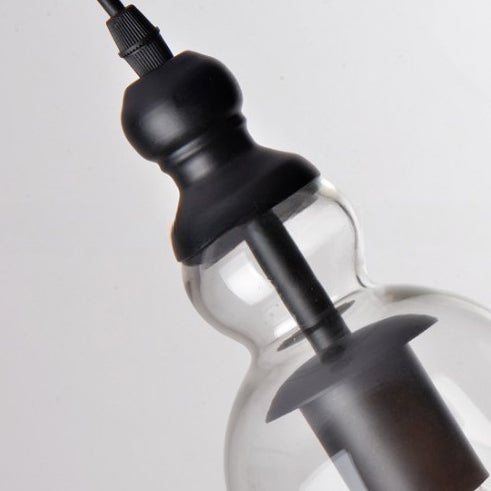 Zeitgenössische kreative Glocken Eisen Glas 1-Licht Pendelleuchte für Wohnzimmer 