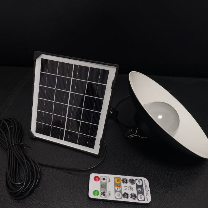 Luz colgante LED de disco semicircular impermeable solar retro contemporáneo de ABS para jardín 