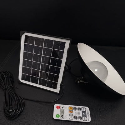 Luz colgante LED de disco semicircular impermeable solar retro contemporáneo de ABS para jardín 