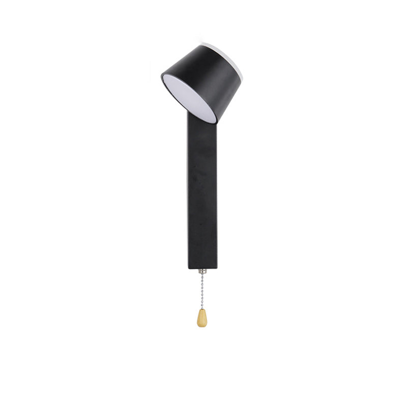 Applique Murale LED Rotative Rectangle en Aluminium Géométrique de Simplicité Contemporaine pour Chambre 