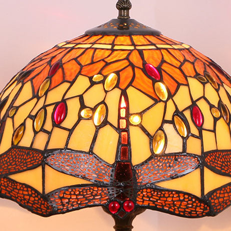 Tiffany European Creative Resin Dragonfly 1-Light Table Lamp