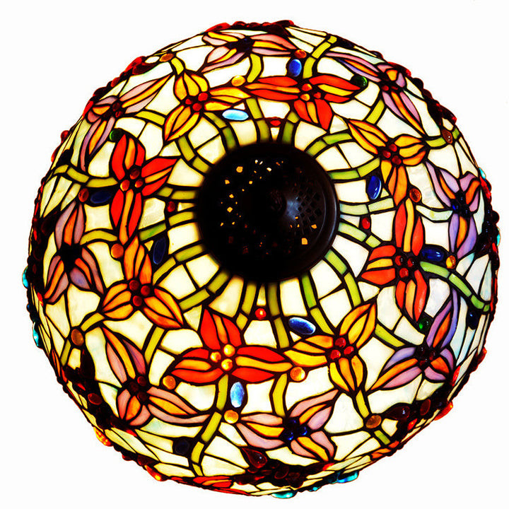 Lámpara de pie de 2 luces con decoración tradicional de mariposa Tiffany de vidrio teñido para estudio 