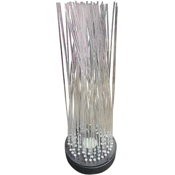Lumière paysagère à LED linéaire en acier inoxydable étanche créatif contemporain avec fibre optique en forme de queue de poisson pour jardin 