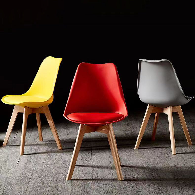 Modern Minimalist Tulip Shape PP Wood Chair Backrest For Living Room