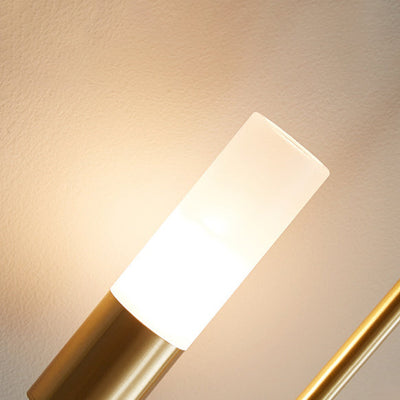Zeitgenössische nordische Kupfer Acryl Zylinder Ball 1/2/4 Licht Wandleuchte Lampe für Wohnzimmer 