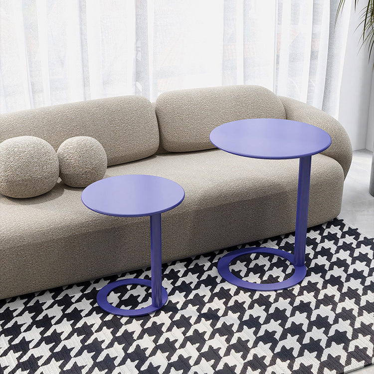 Moderner minimalistischer runder Metall-Beistelltisch für das Wohnzimmer 