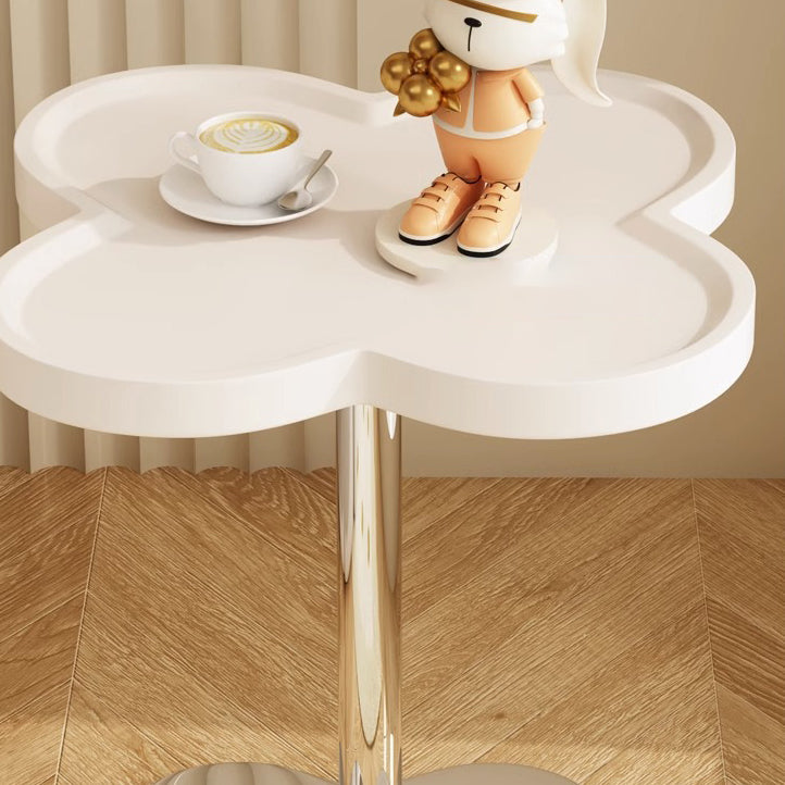 Modern Minimalist Cylinder Petal MDF Glass Stainless Steel Coffee Table For Living Room