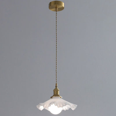 Modern Minimalist Creative Glass Bud 1-Light Pendant Light