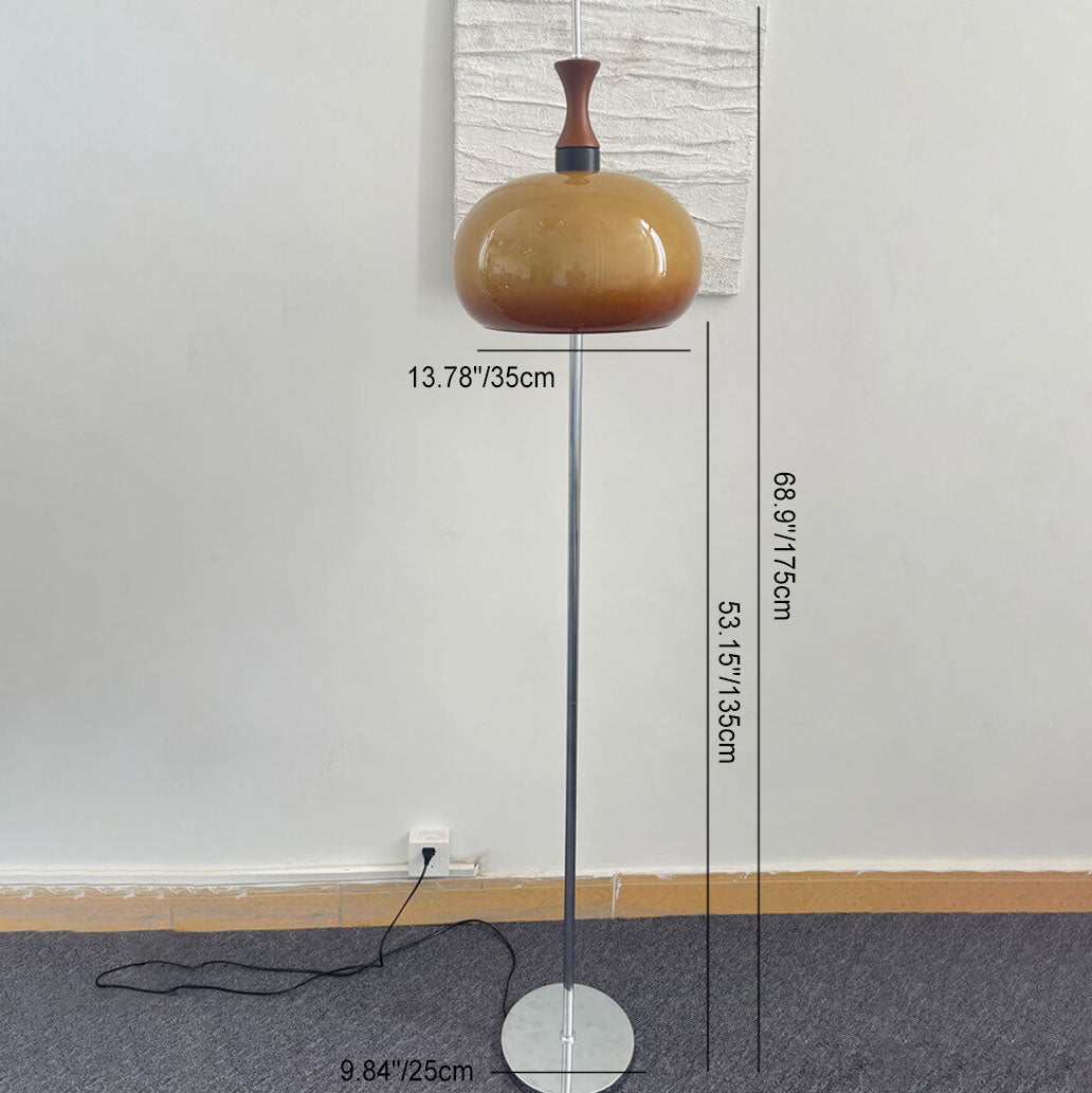 Moderner minimalistischer Gradient-Glaskugel 2-Licht Stehende Stehlampe 