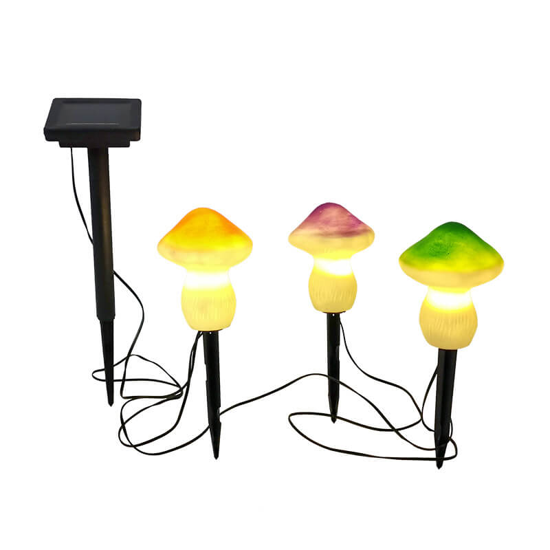 Solar Outdoor Mushroom Shape LED Garden Lawn Ground Insert Landscape Light