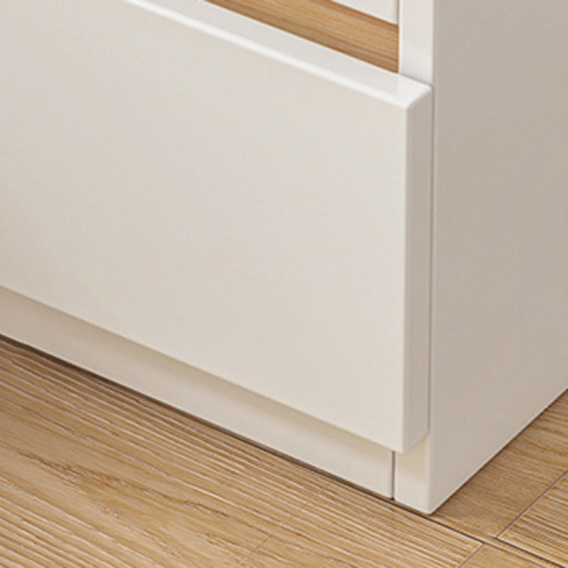 Mesita de noche rectangular minimalista moderna con panel de densidad de 2/3 cajones para el dormitorio 