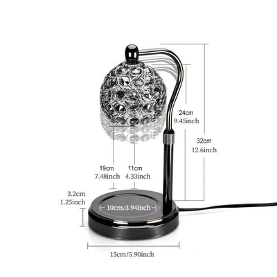 Modern Creative Rotatable Metal Ball Shade Touch Dimmer 1-Light Melting Wax Table Lamp