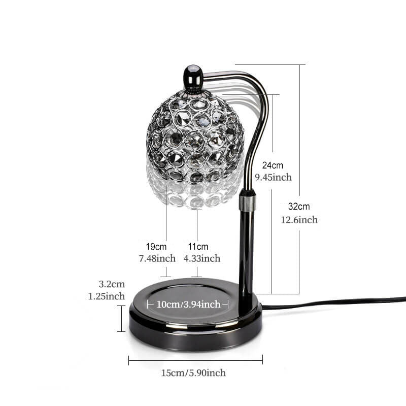 Modern Creative Rotatable Metal Ball Shade Touch Dimmer 1-Light Melting Wax Table Lamp