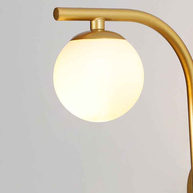 Lampe murale contemporaine de luxe avec abat-jour sphérique en acrylique, fer et aluminium à 1 lumière pour chambre 