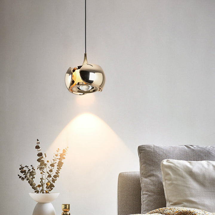 Lustre LED en aluminium ovale minimaliste moderne pour salon 