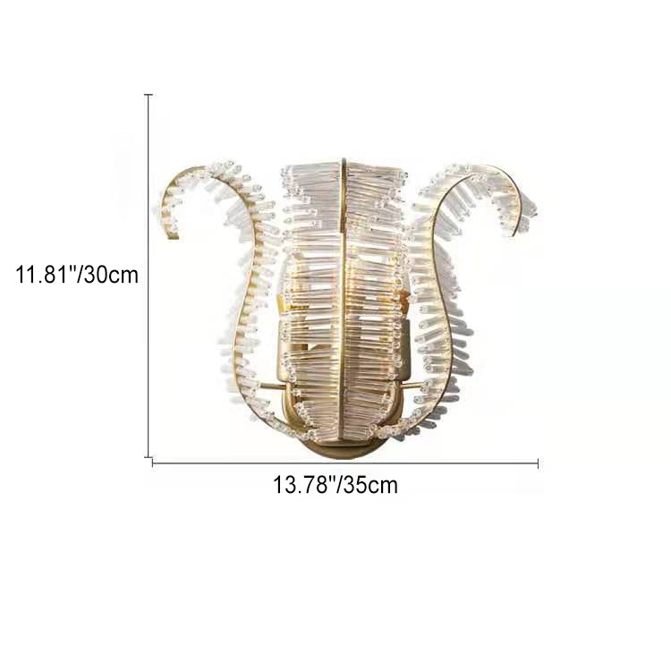 Zeitgenössische kreative Blatt Eisen Glas 1/2 Licht Wandleuchte Lampe für Wohnzimmer 
