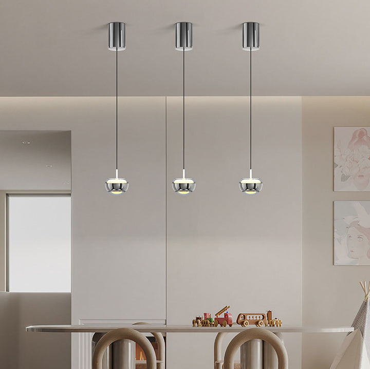 Moderne Einfachheit Eisen Aluminium Halbkreis LED Pendelleuchte für Wohnzimmer 