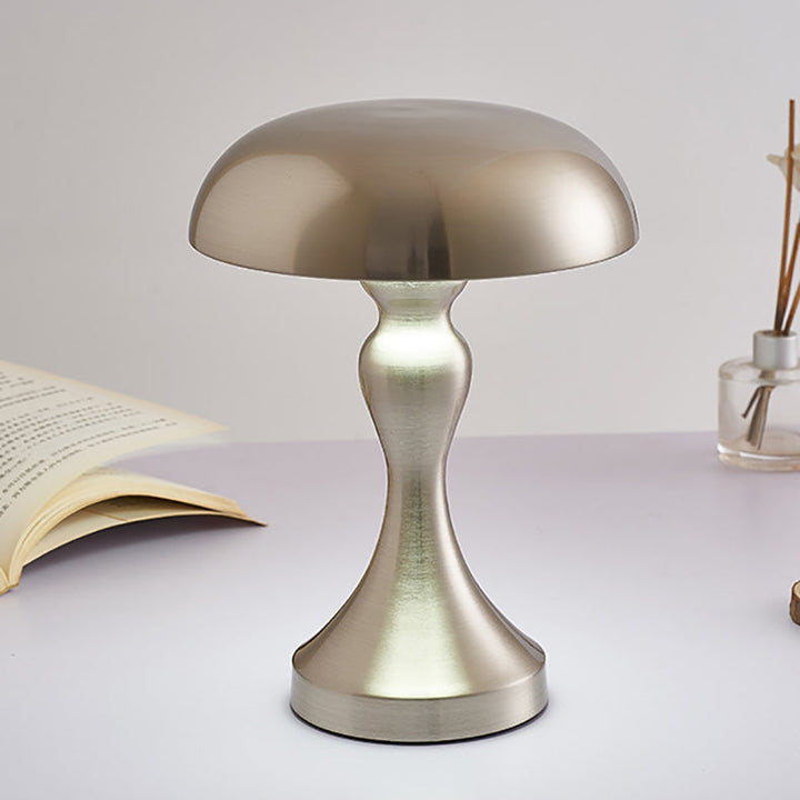 Moderne Art Deco Pilz Acryl Eisen LED Tischlampe für Schlafzimmer 